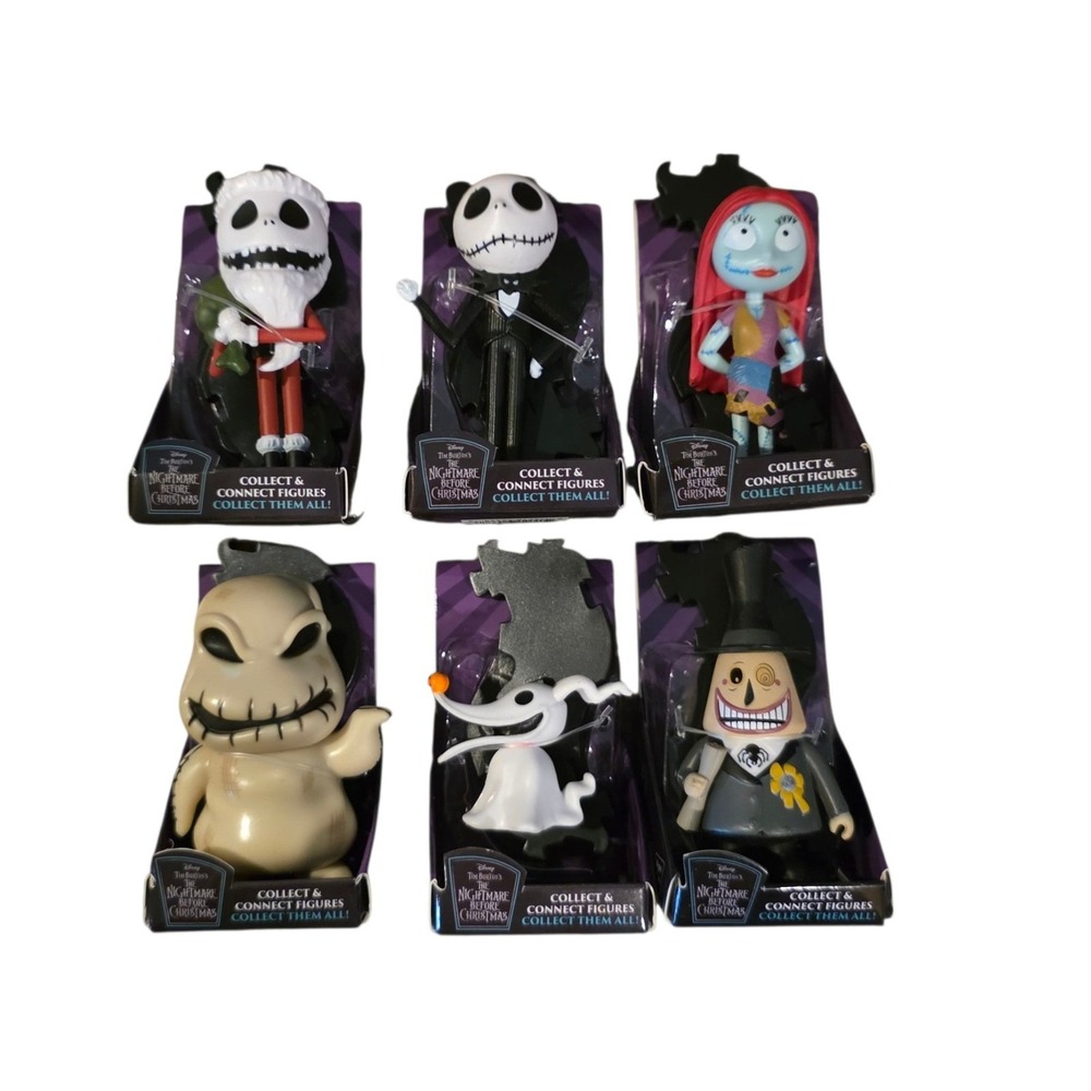 Nightmare Before Christmas Collect & Connect Figures Set Of 6‎ Disney NIB